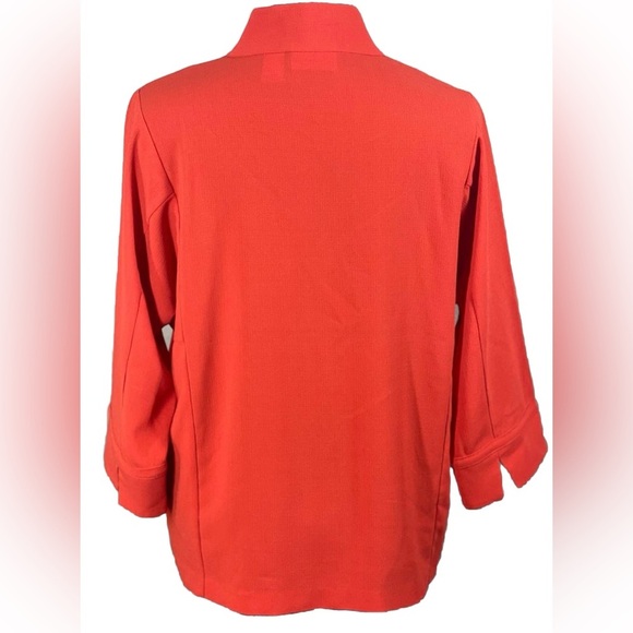 Woman's Suit Jacket Gold Zipper 3/4
Sleeve Orange Drapers & Damons Large Preppy - Picture 2 of 10